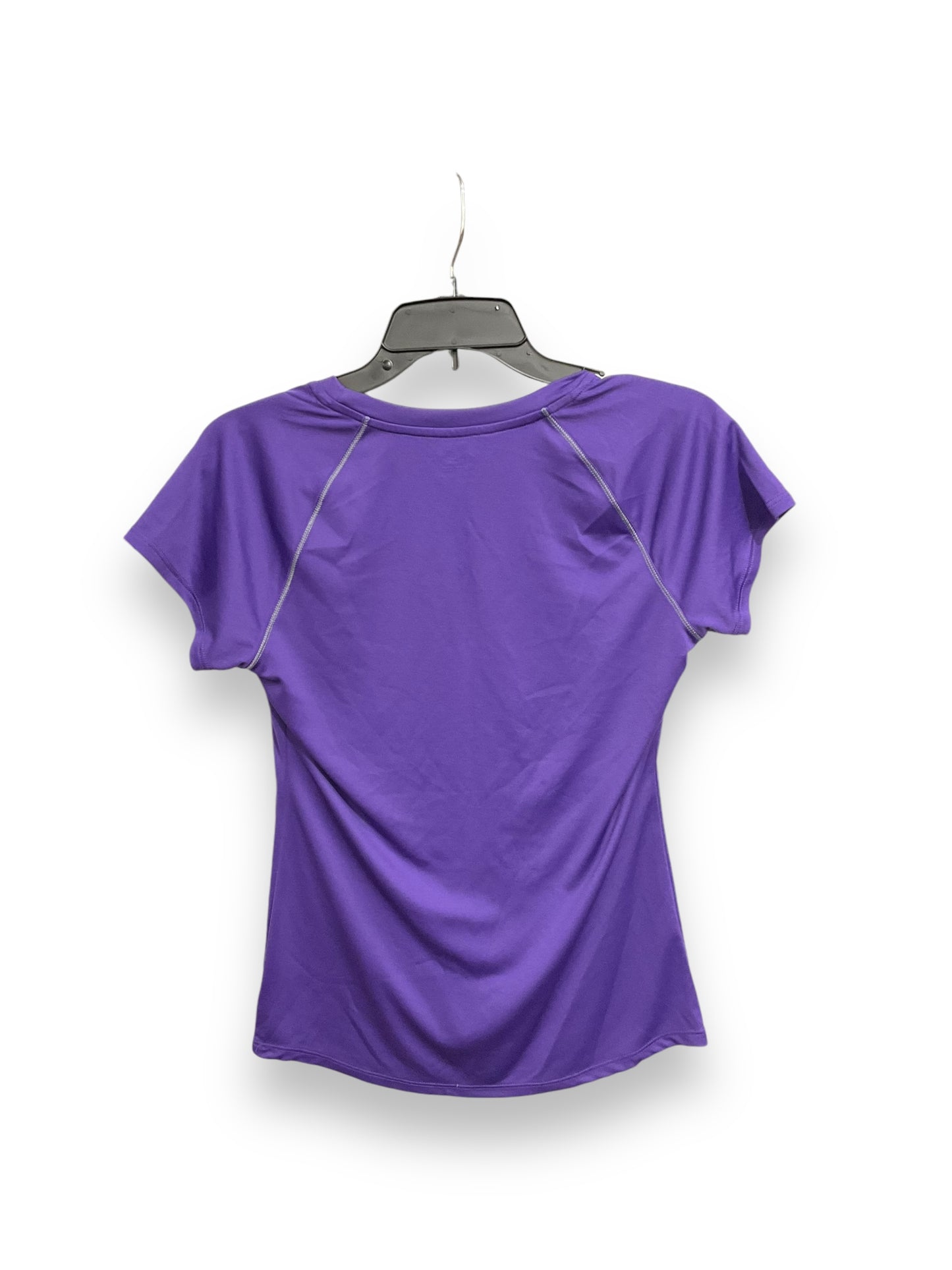 Athletic Top Short Sleeve By Champion In Purple, Size: M