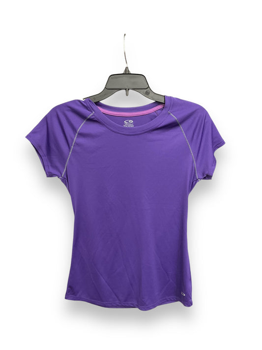 Athletic Top Short Sleeve By Champion In Purple, Size: M