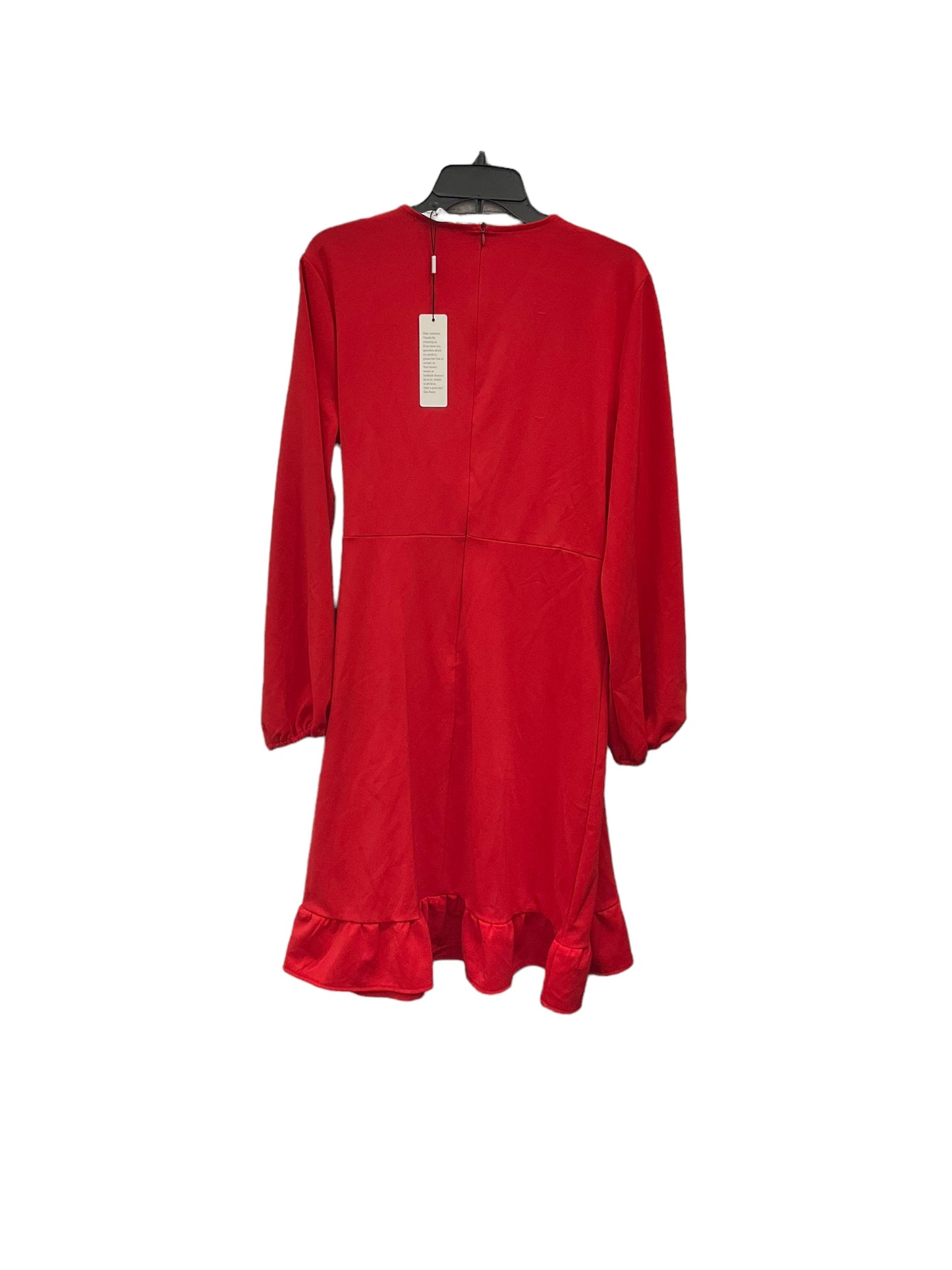 Dress Casual Midi By Clothes Mentor In Red, Size: L