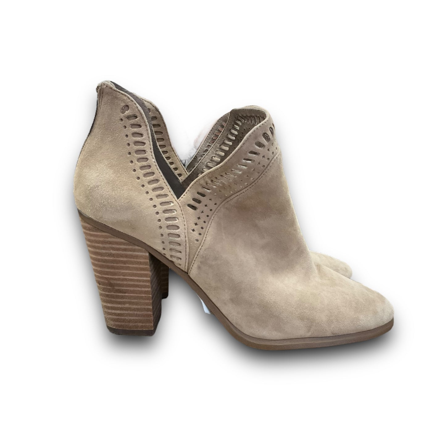 Boots Ankle Heels By Vince Camuto In Taupe, Size: 10