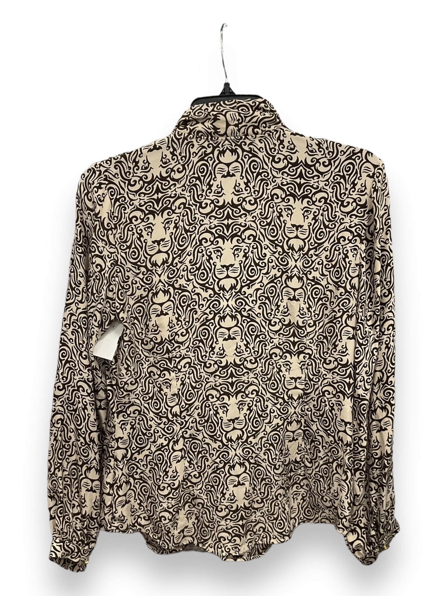 Blouse Long Sleeve By Elizabeth Mckay In Brown, Size: S