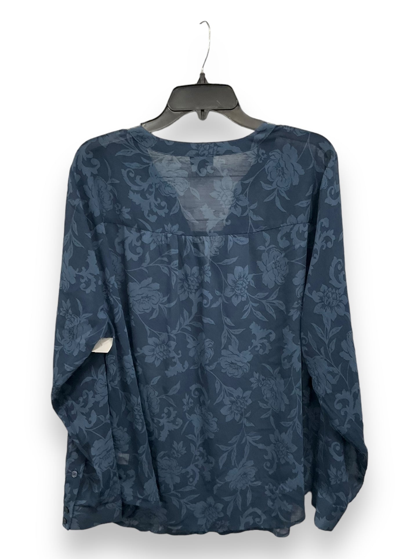 Blouse Long Sleeve By Torrid In Blue, Size: 2x