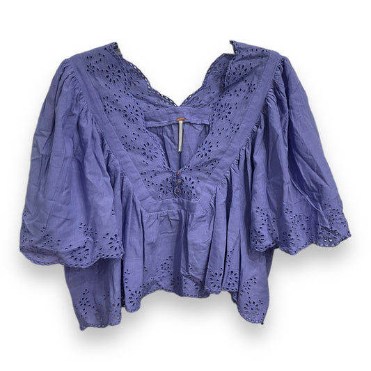 Top Short Sleeve By Free People In Purple, Size: Xs