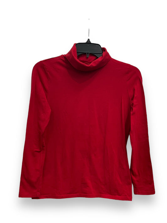 Top Long Sleeve Basic By Talbots In Red, Size: Petite   S