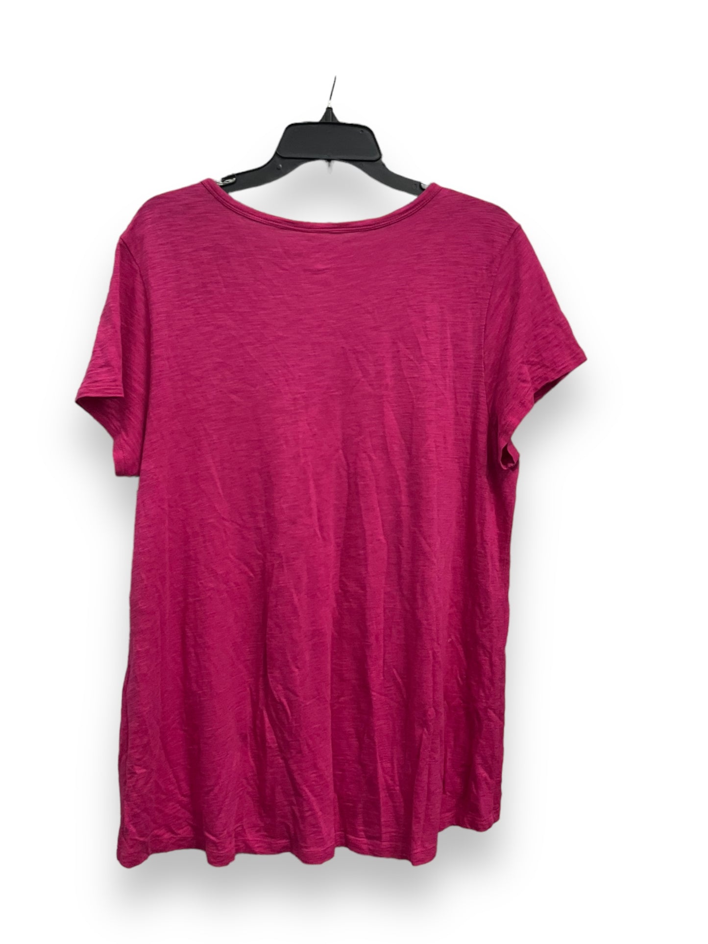 Top Short Sleeve Basic By Chicos In Pink, Size: L