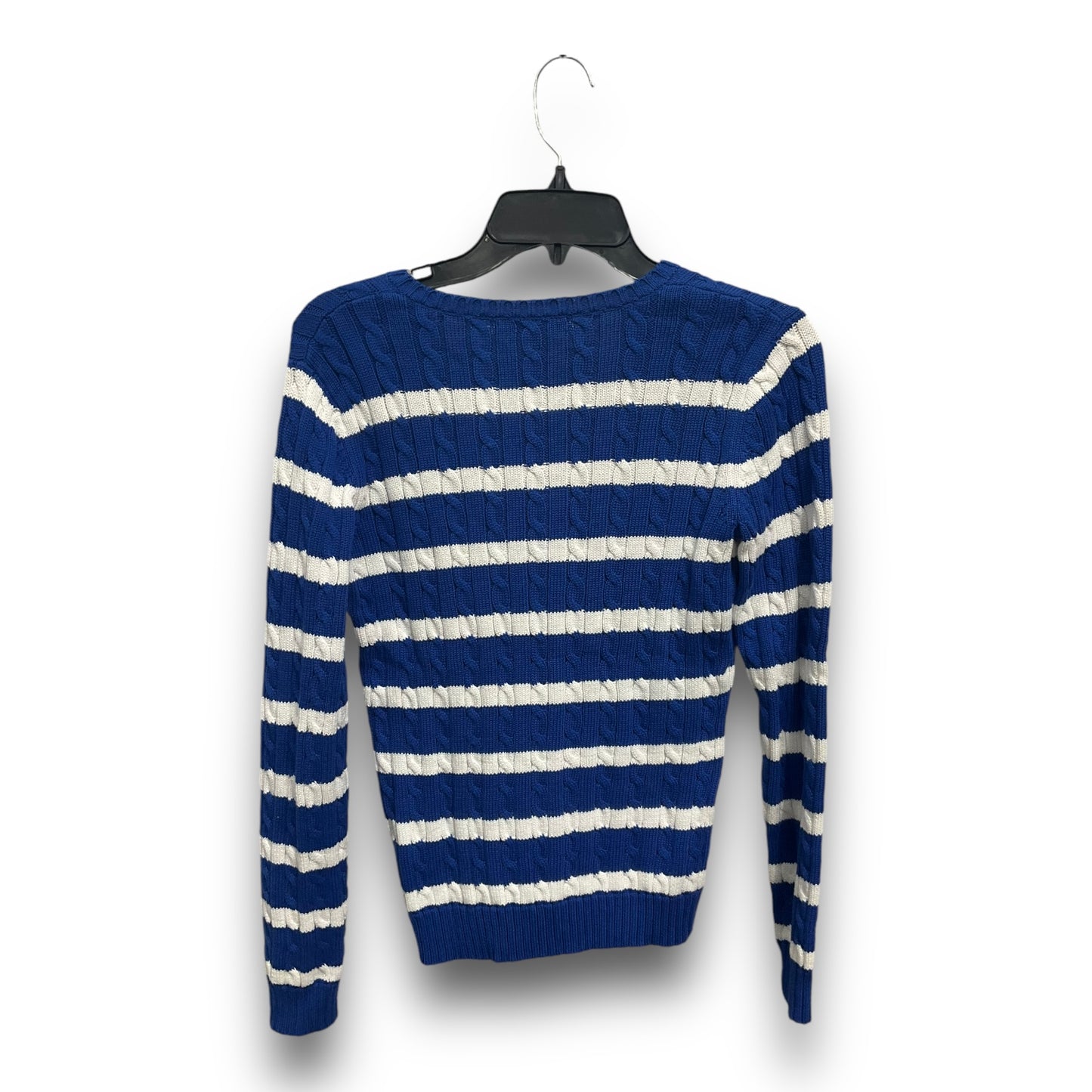 Sweater By Lauren By Ralph Lauren In Blue & White, Size: Xs