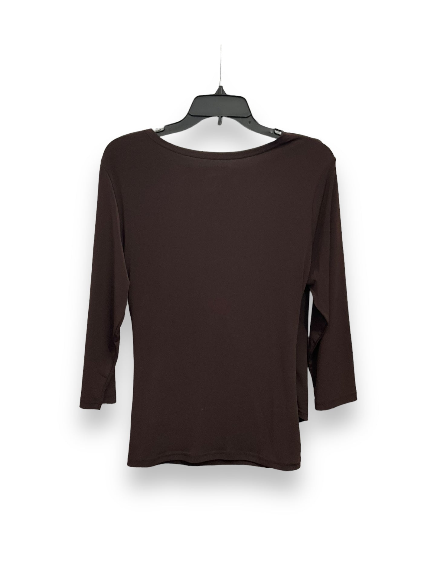 Top 3/4 Sleeve By Coldwater Creek In Brown, Size: S