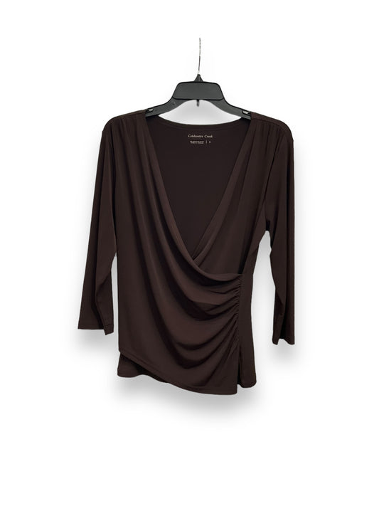 Top 3/4 Sleeve By Coldwater Creek In Brown, Size: S