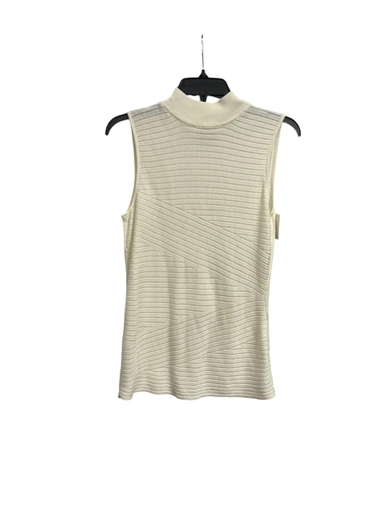 Top Sleeveless By Dana Buchman In White, Size: M