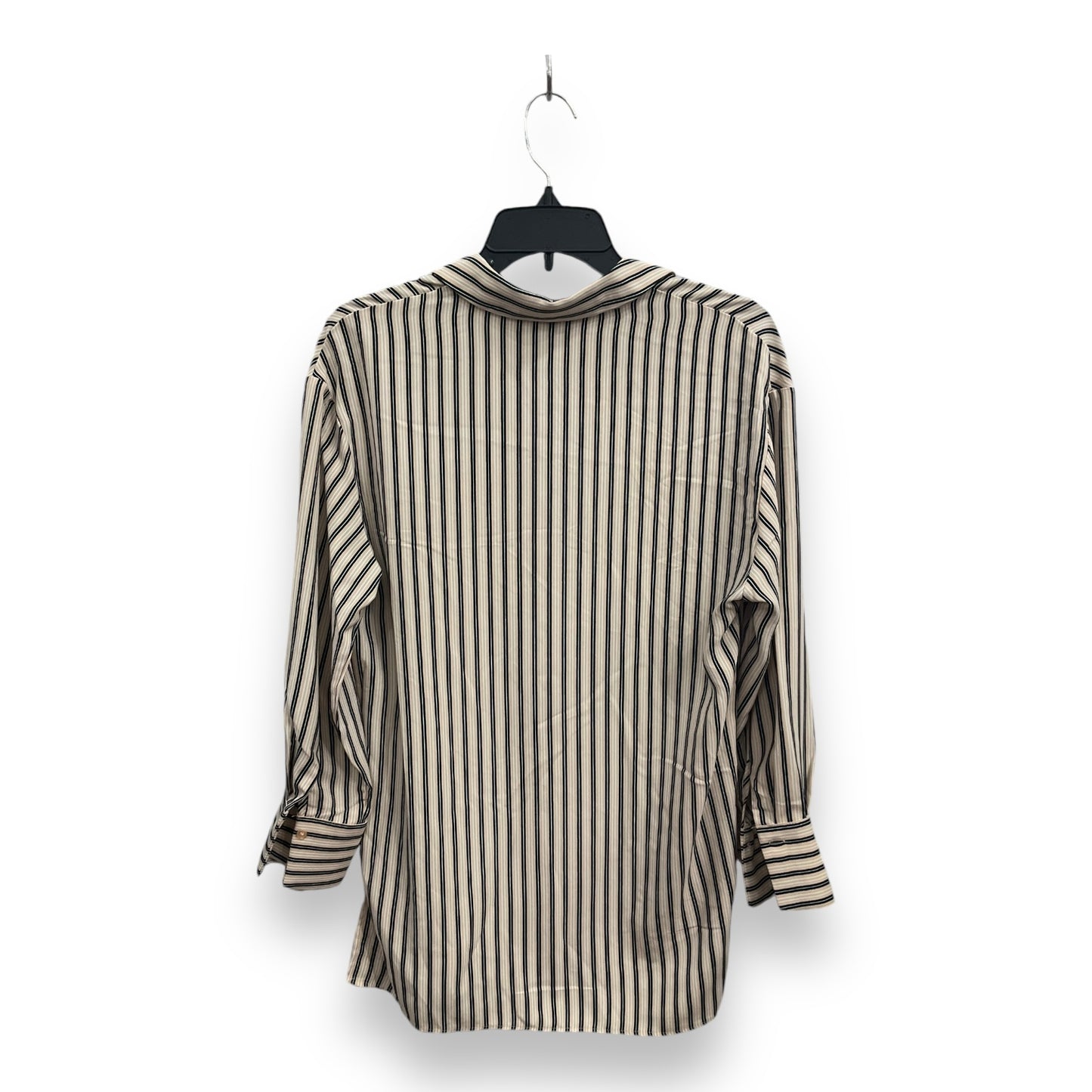 Blouse Long Sleeve By Adrianna Papell In Striped Pattern, Size: Xs