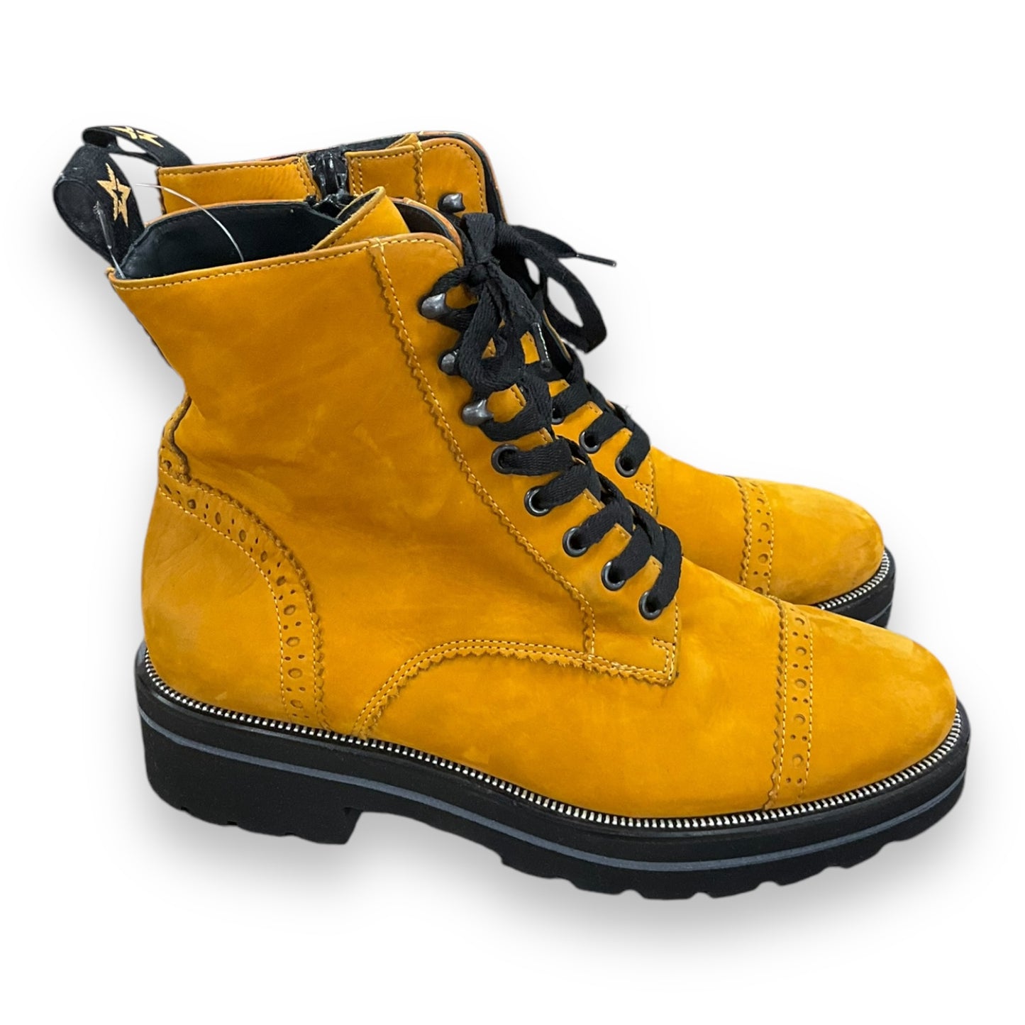 Boots Combat By Paul Green In Yellow, Size: 6