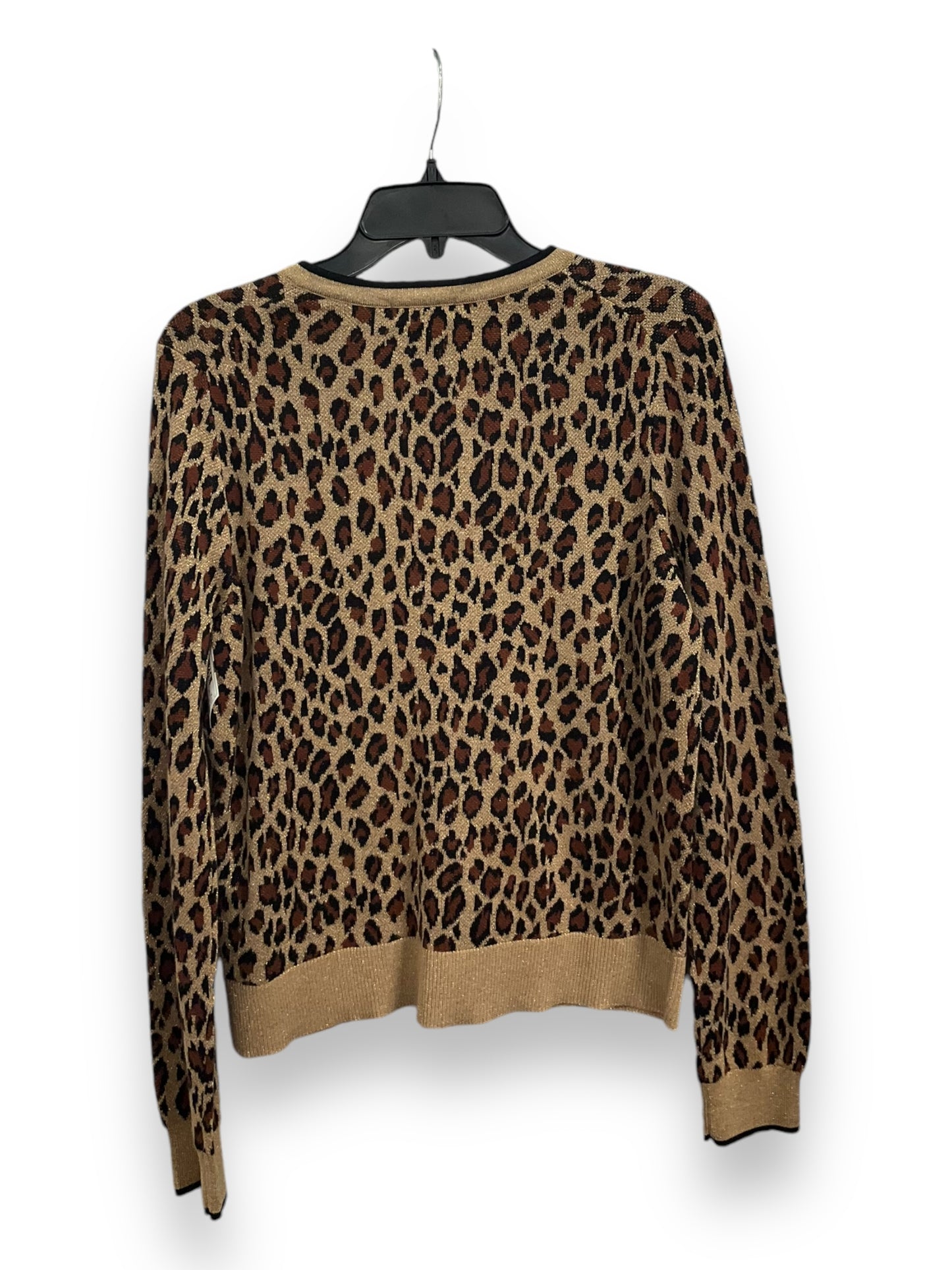 Top Long Sleeve By Charter Club In Animal Print, Size: M