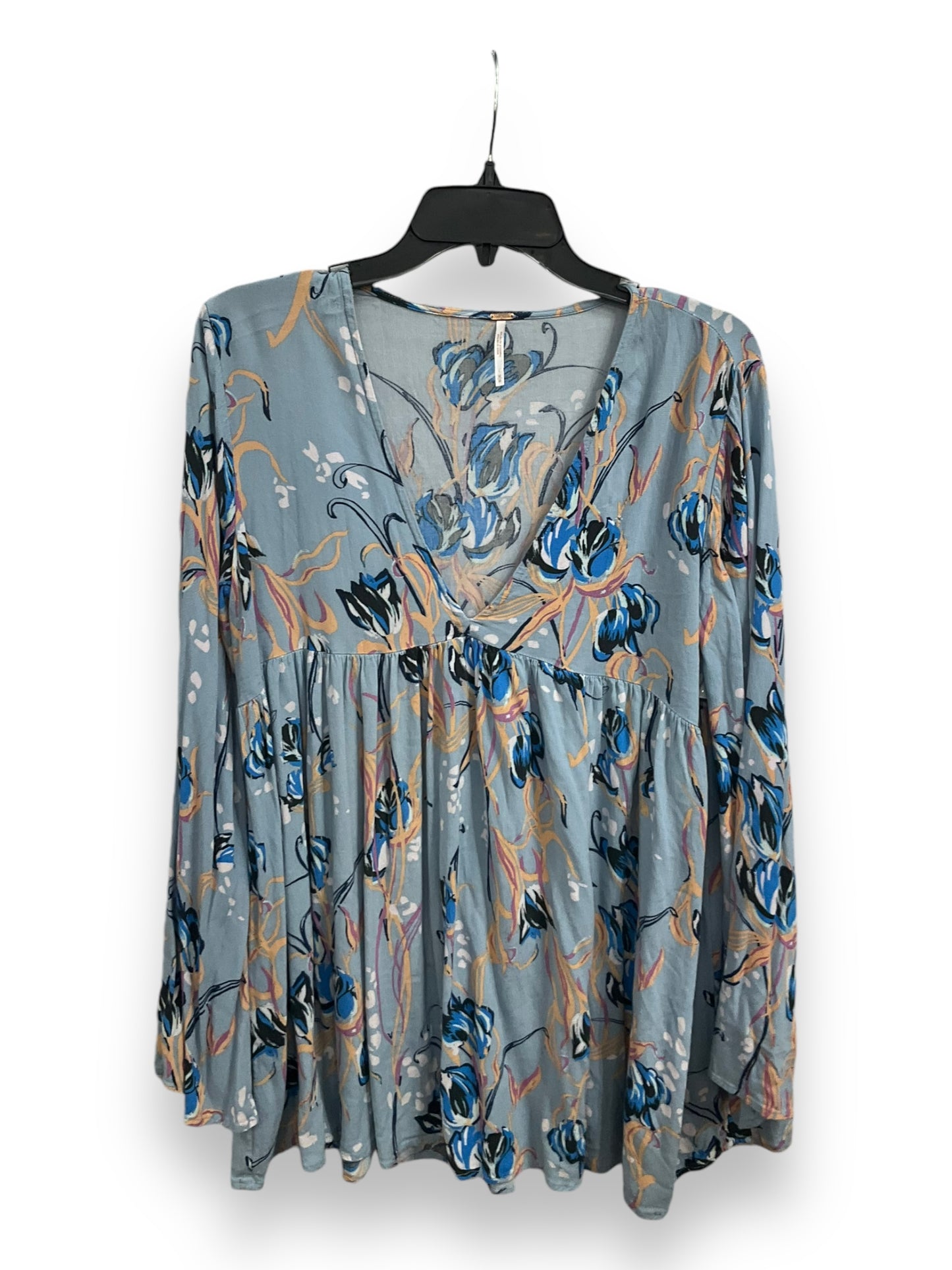 Top Long Sleeve By Free People In Blue, Size: M