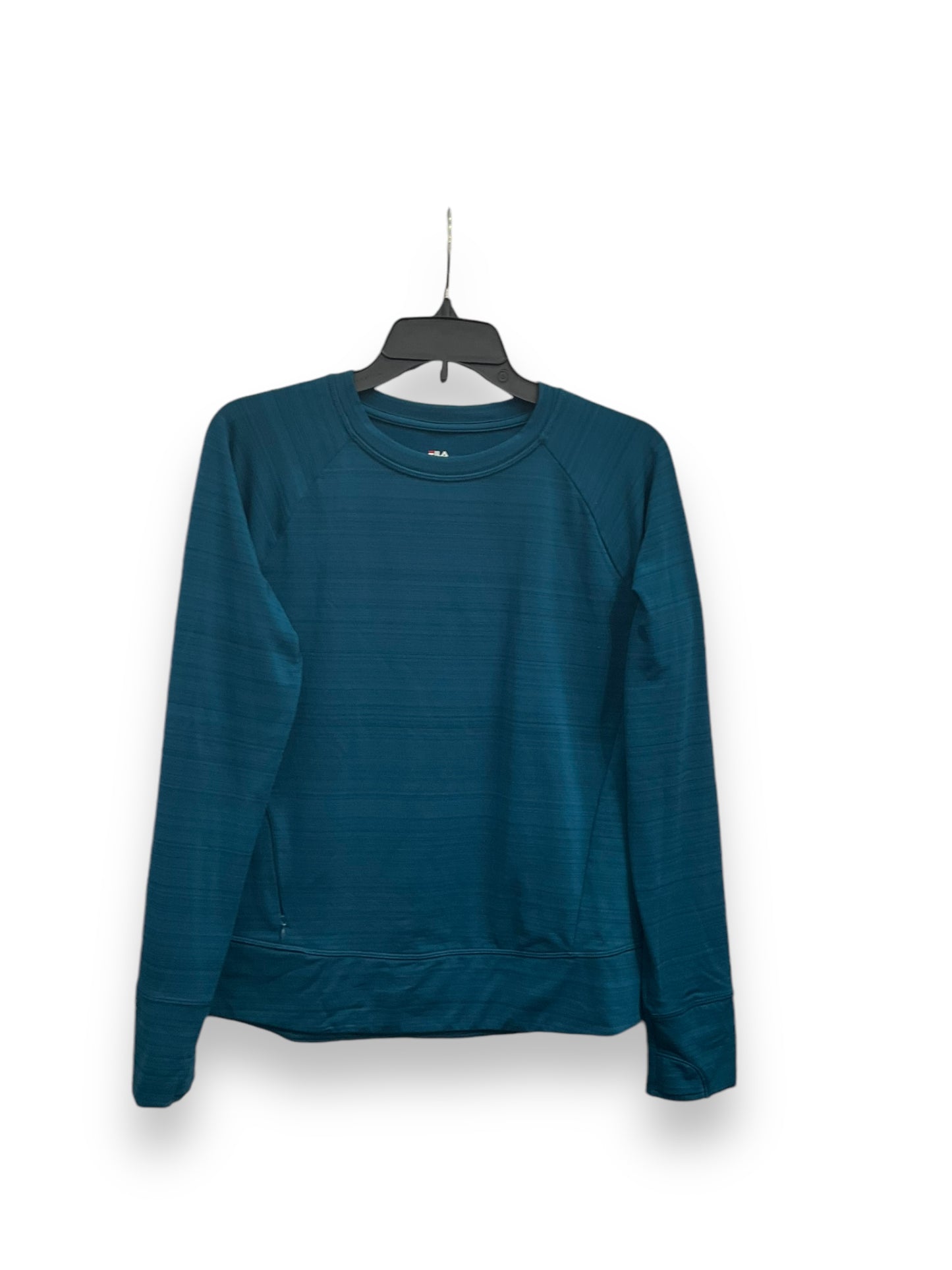 Athletic Top Long Sleeve Crewneck By Fila In Blue, Size: M