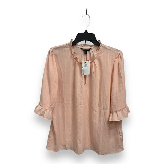 Blouse 3/4 Sleeve By Banana Republic In Pink, Size: L