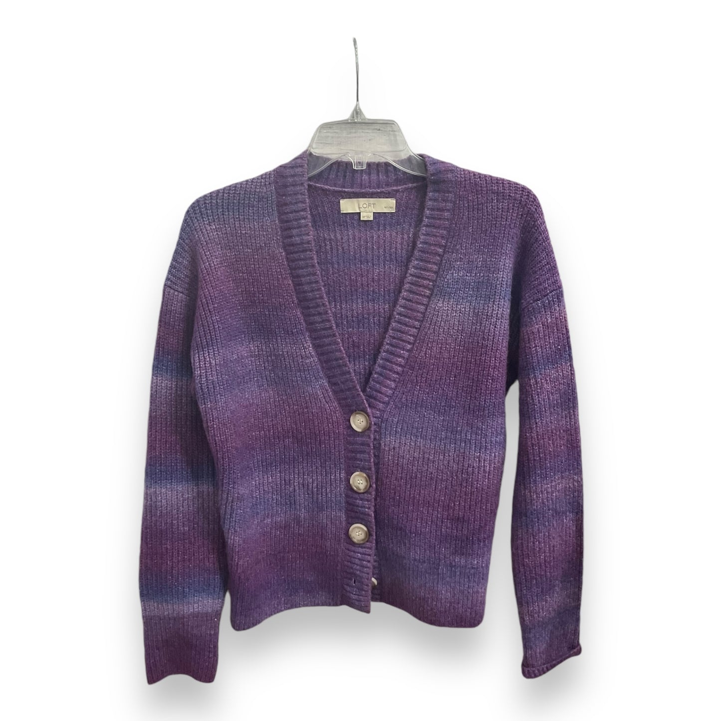 Cardigan By Loft In Purple, Size: Mp