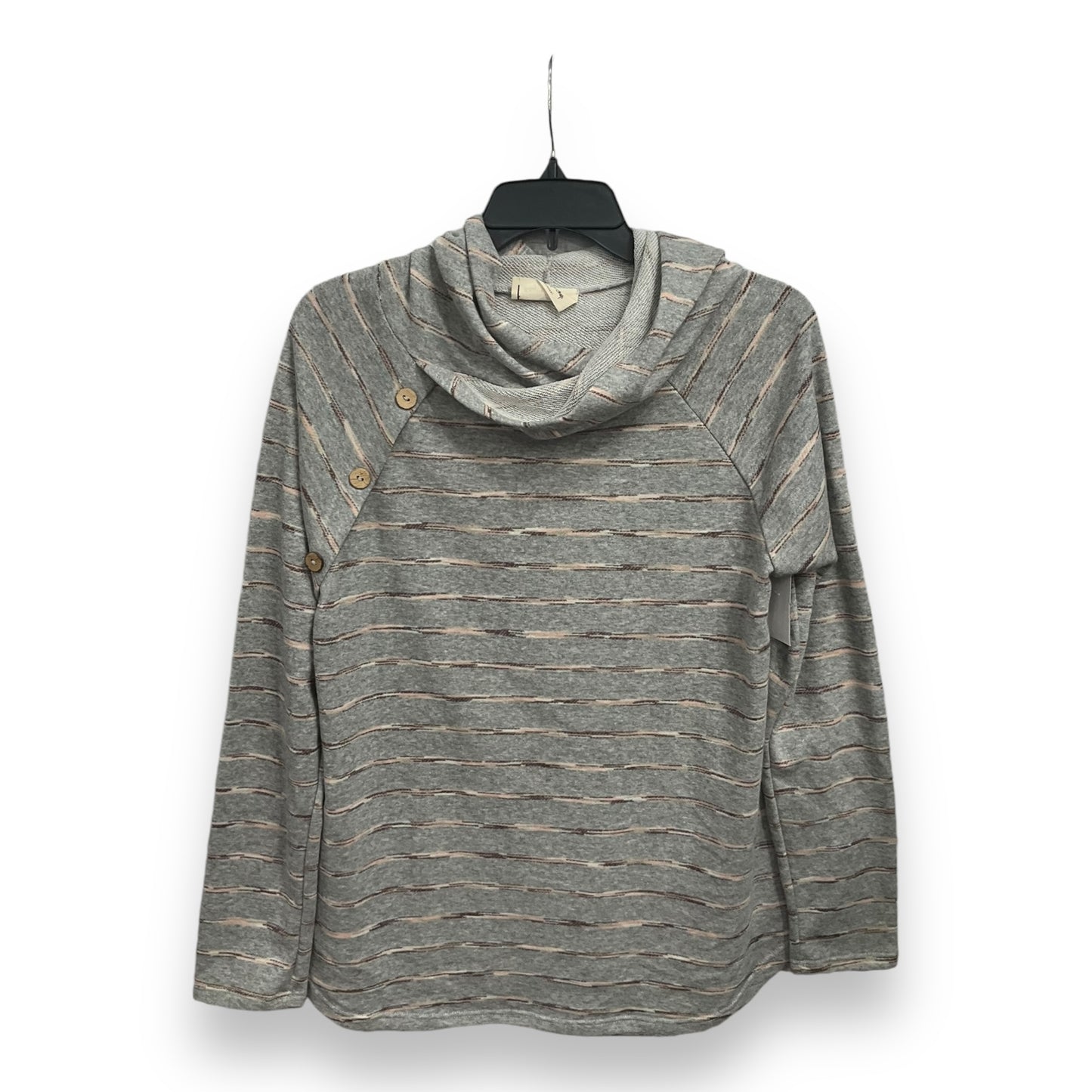 Top Long Sleeve By Betsy’s Boutique In Grey, Size: S