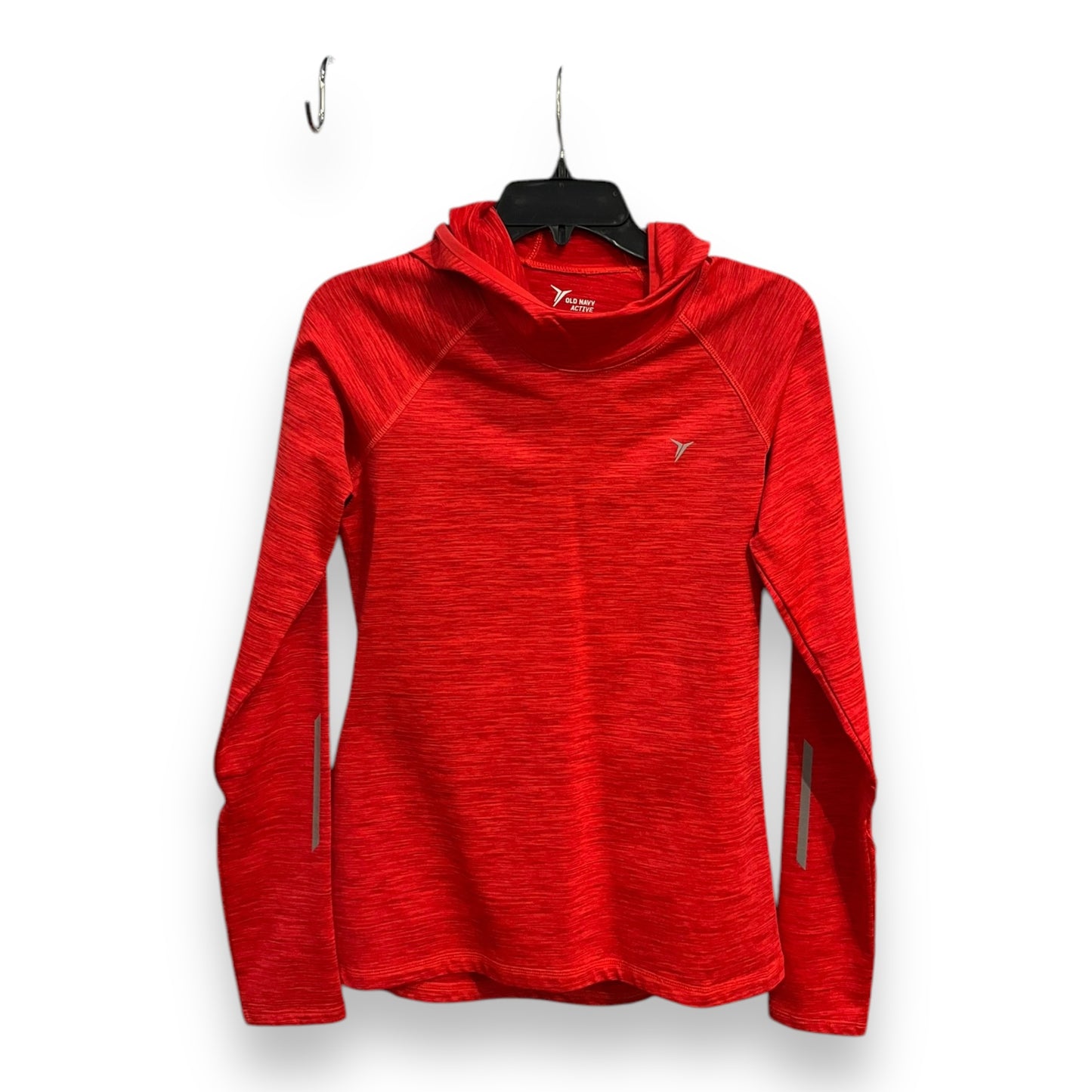 Athletic Top Long Sleeve Hoodie By Old Navy In Red, Size: S