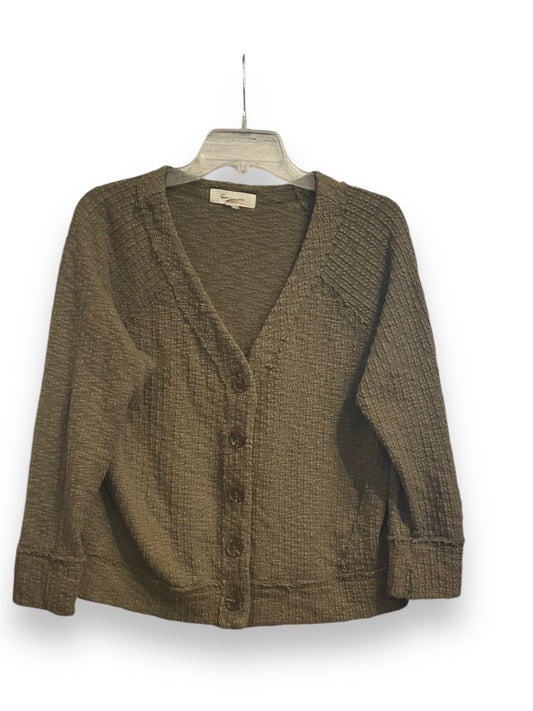 Sweater Cardigan By Two By Vince Camuto In Green, Size: L