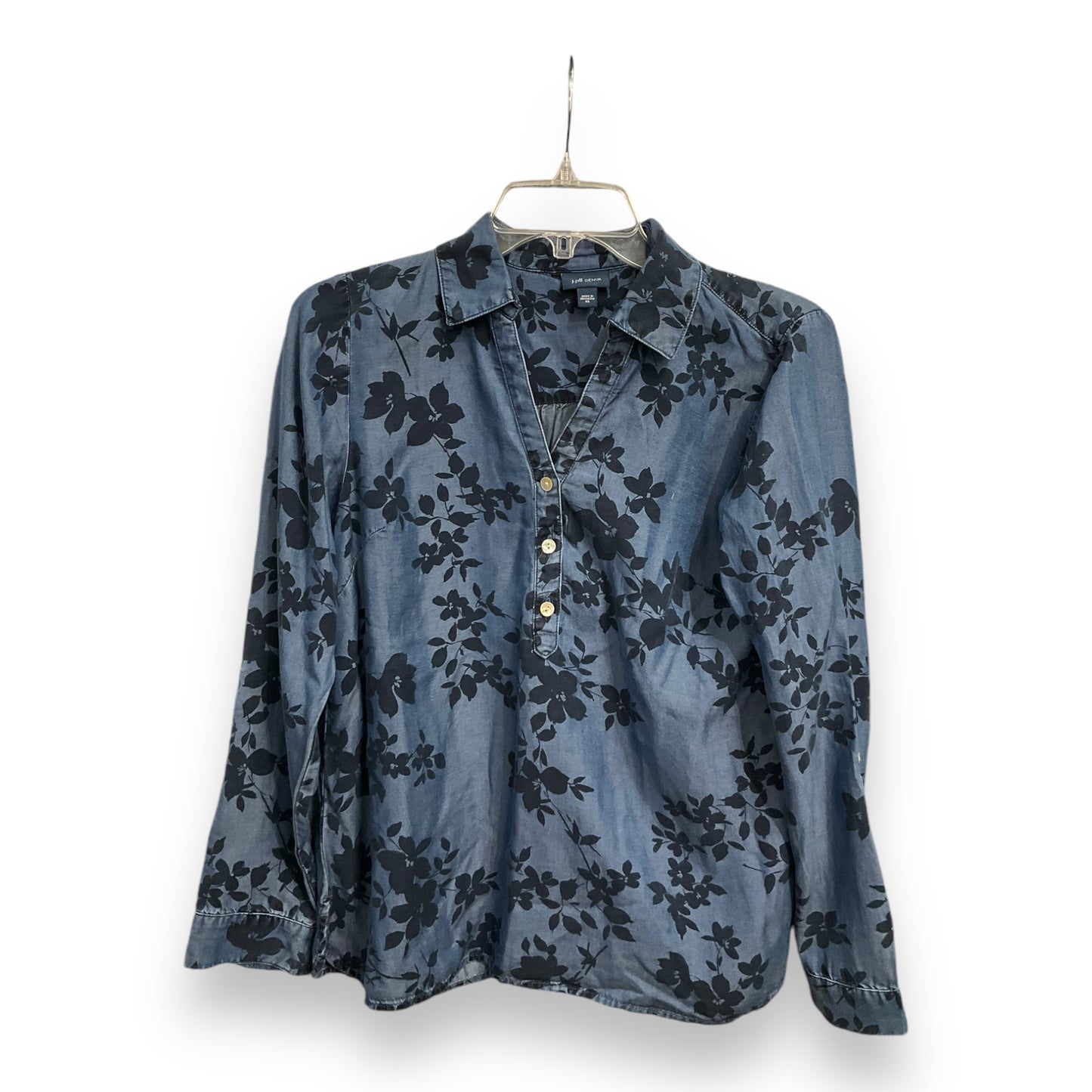 Blouse Long Sleeve By J. Jill In Blue, Size: Xs