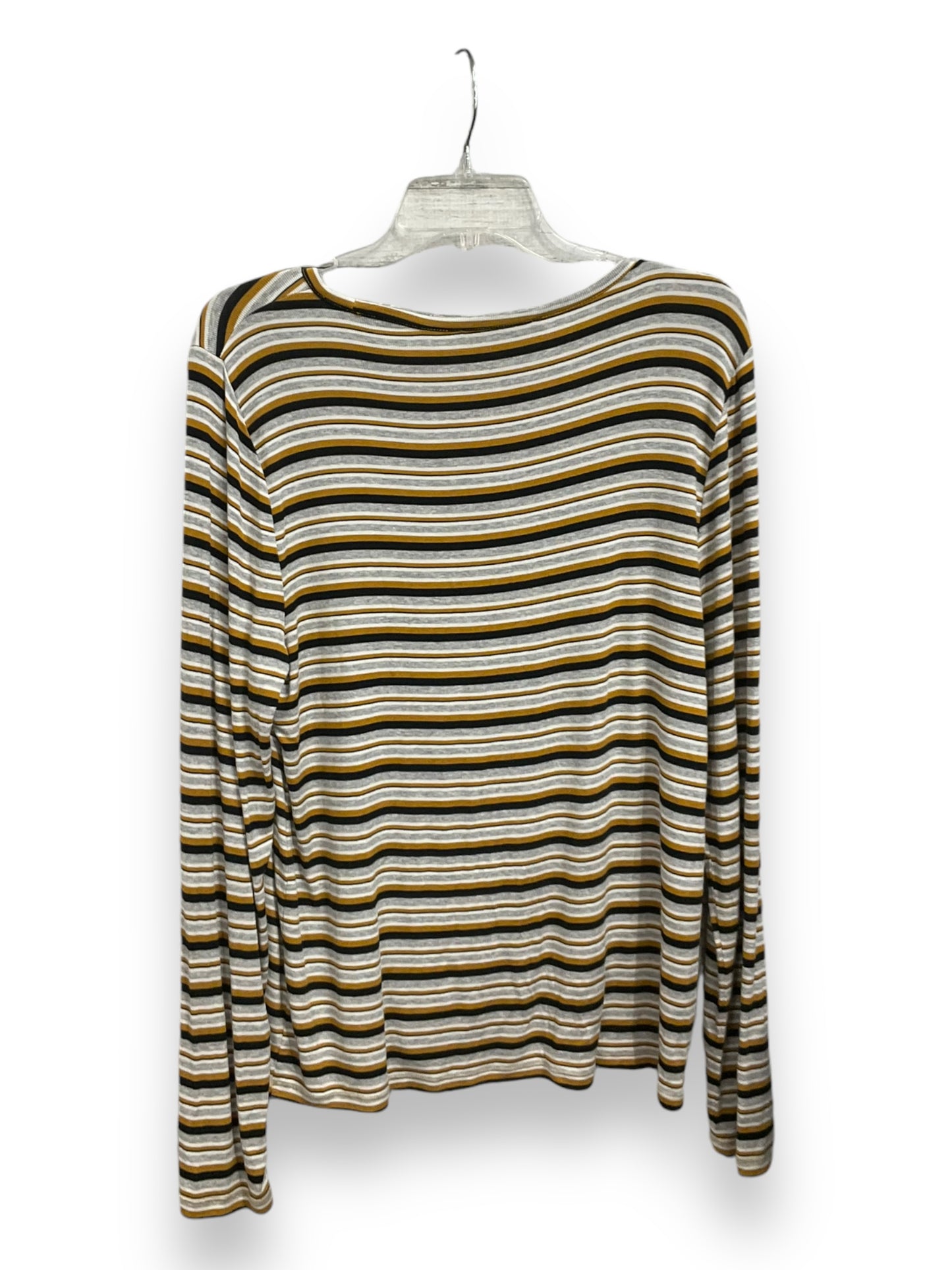 Top Long Sleeve By Loft In Striped Pattern, Size: Xl