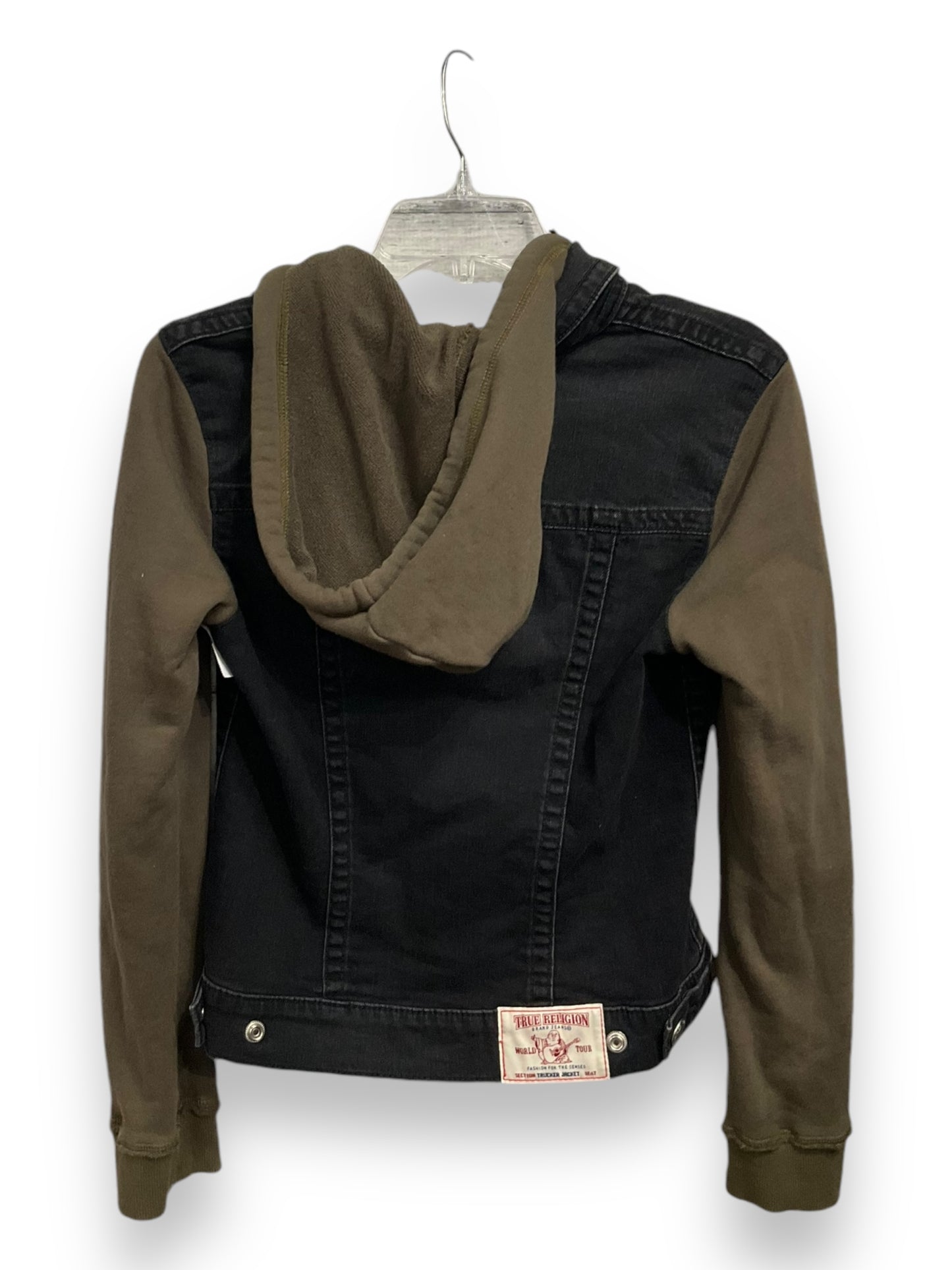 Jacket Denim By True Religion In Black Denim, Size: Sp