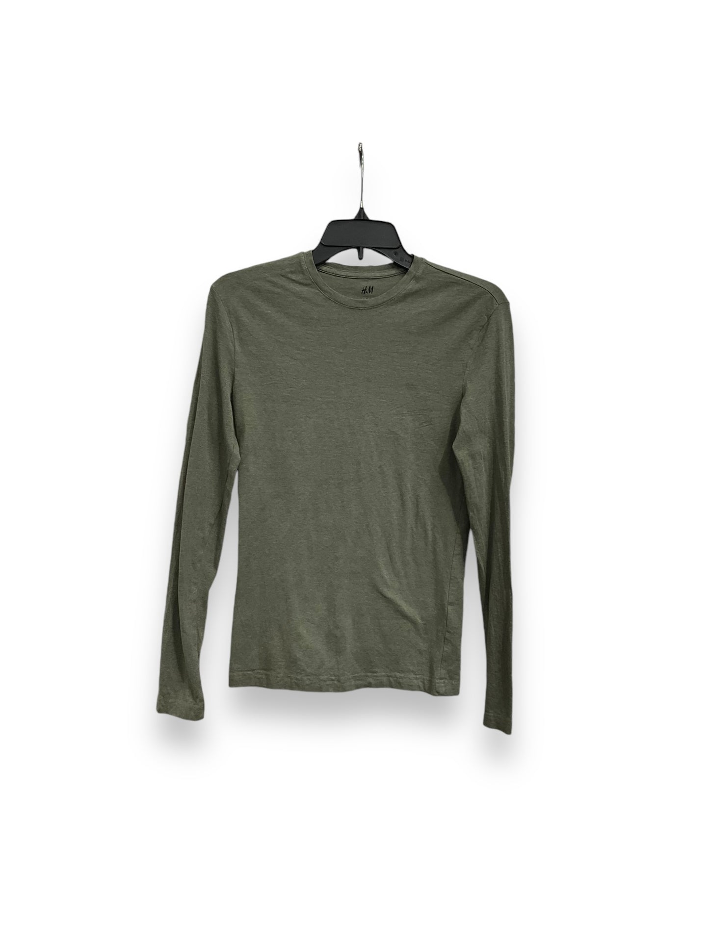 Top Long Sleeve Basic By H&m In Green, Size: Xs