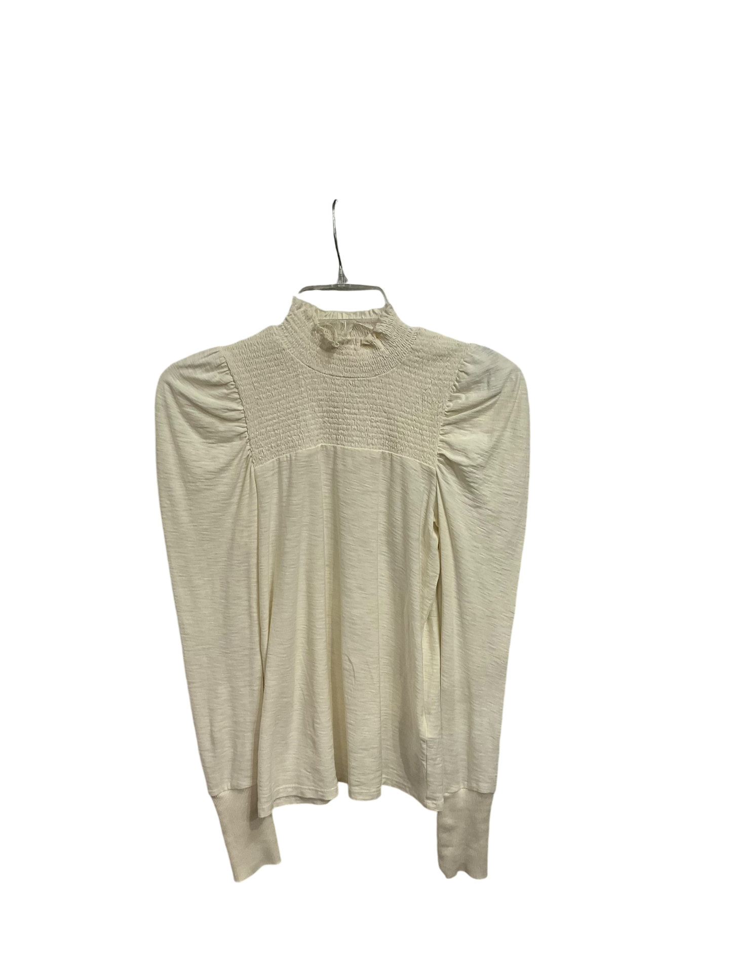 Top Long Sleeve By Nation In Cream, Size: Xs