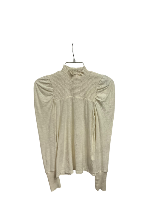 Top Long Sleeve By Nation In Cream, Size: Xs