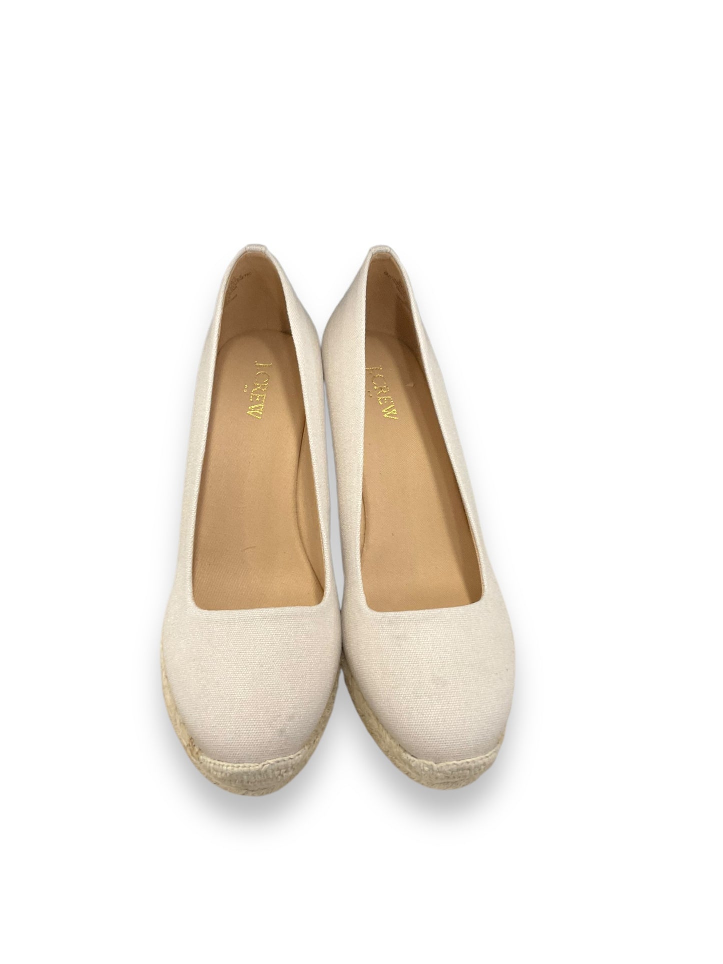 Shoes Heels Wedge By J. Crew In Cream, Size: 9