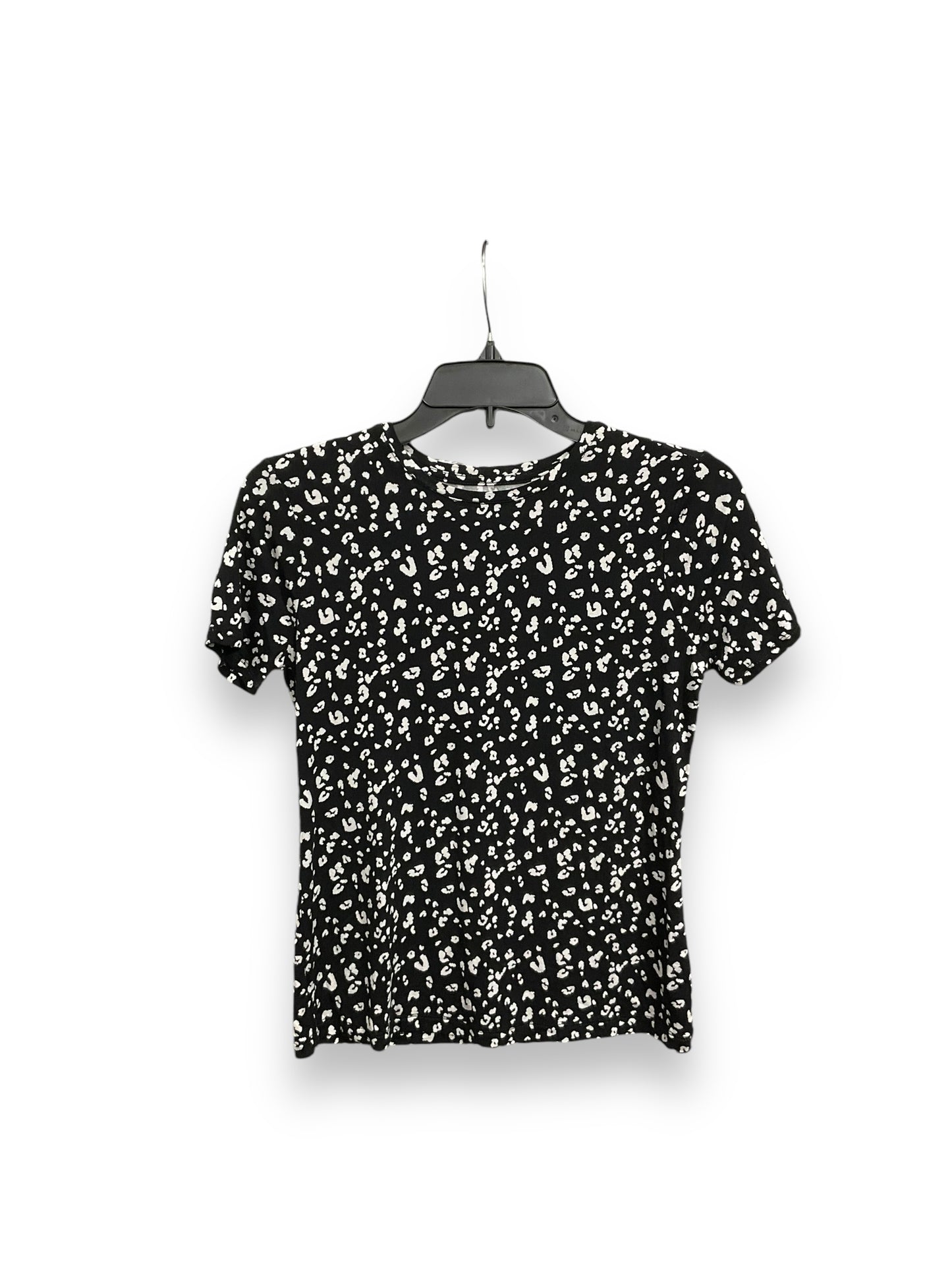 Top Short Sleeve By Nine West In Black & White, Size: Xsp