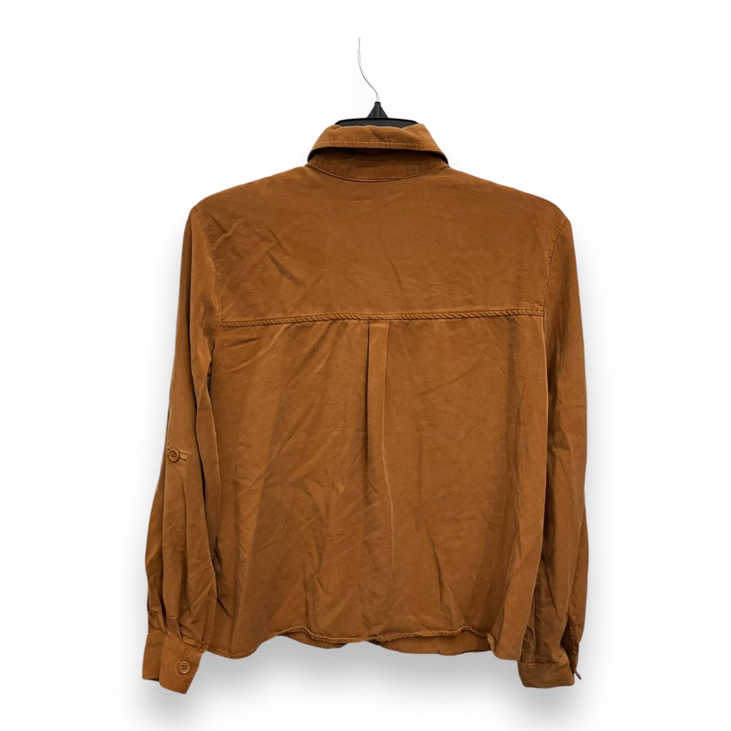 Top Long Sleeve By Top Shop In Brown, Size: Xs