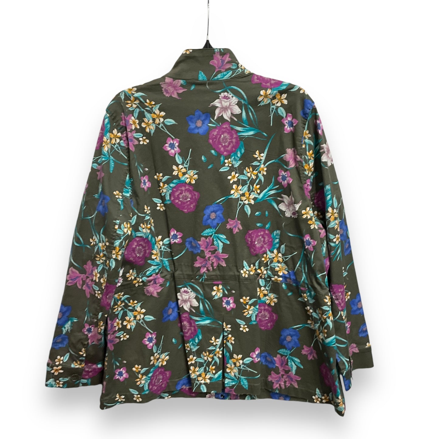 Jacket Utility By Lane Bryant In Floral Print, Size: 1x