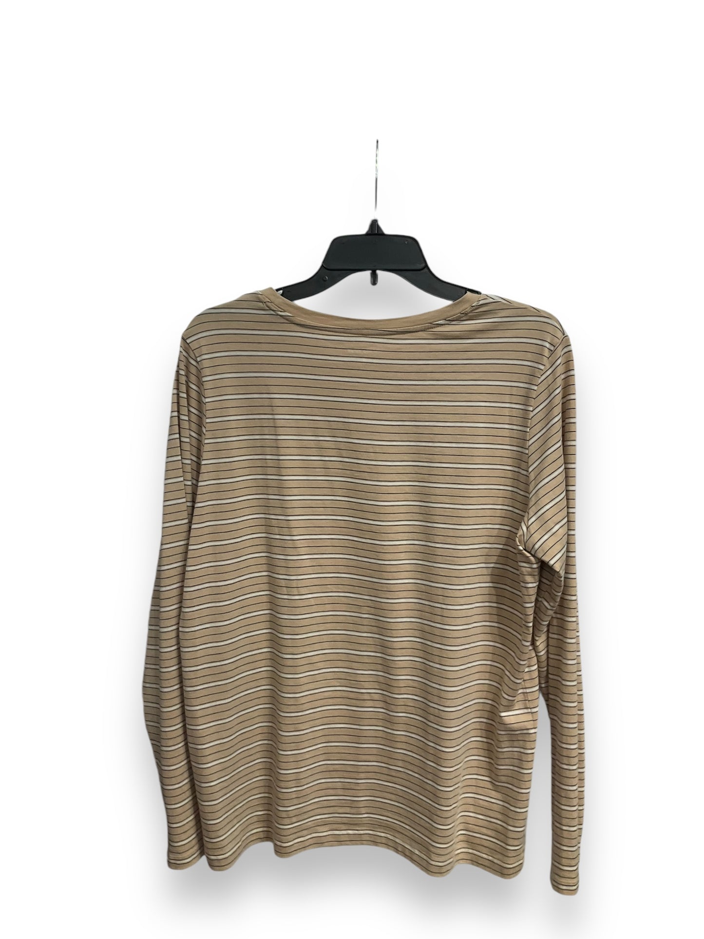 Top Long Sleeve By Lands End In Striped Pattern, Size: M