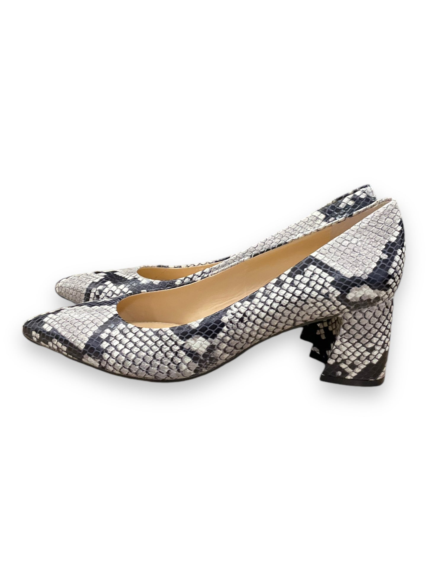 Shoes Heels Block By Marc Fisher In Snakeskin Print, Size: 7.5