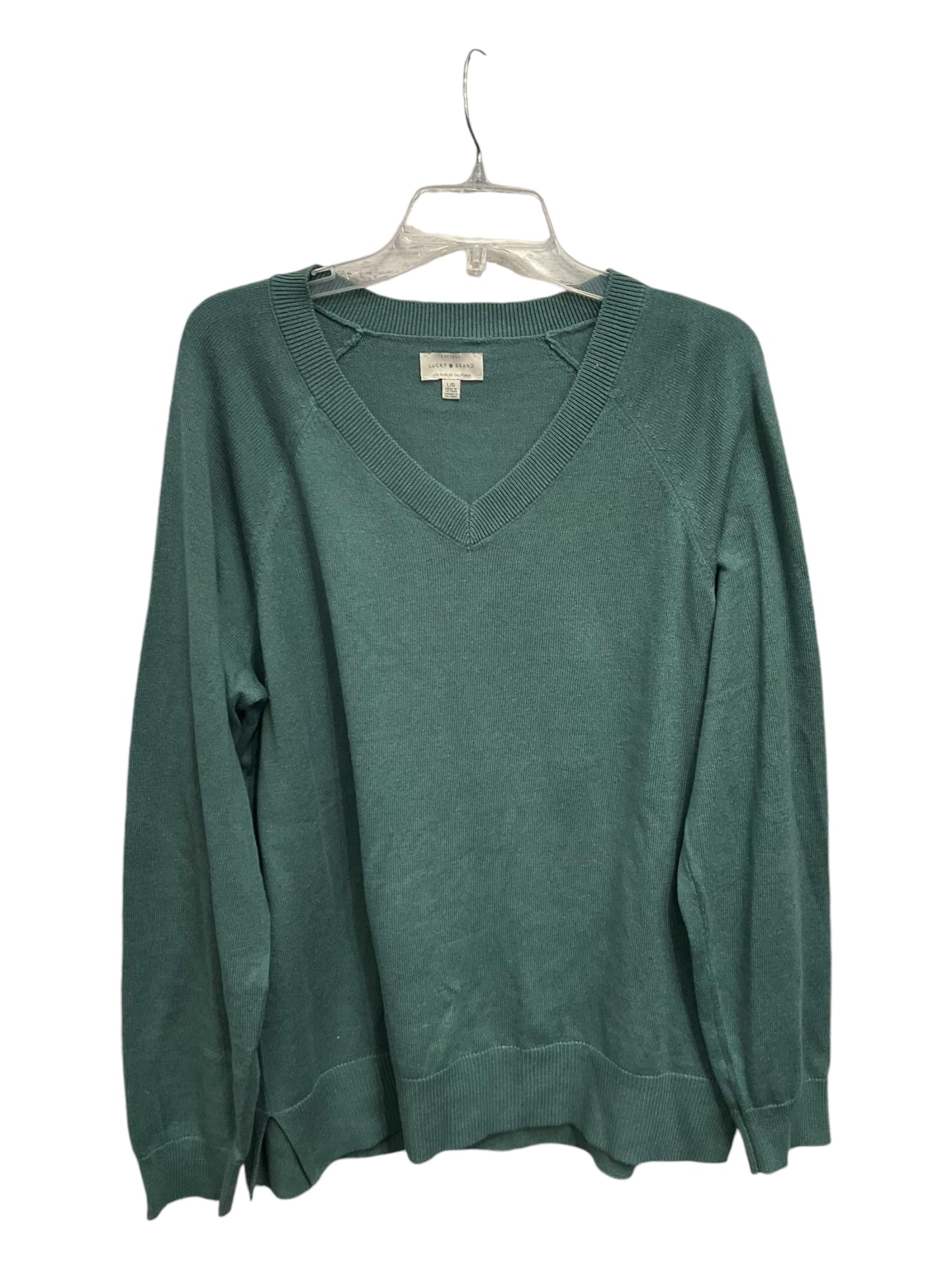 Top Long Sleeve By Lucky Brand In Teal, Size: L