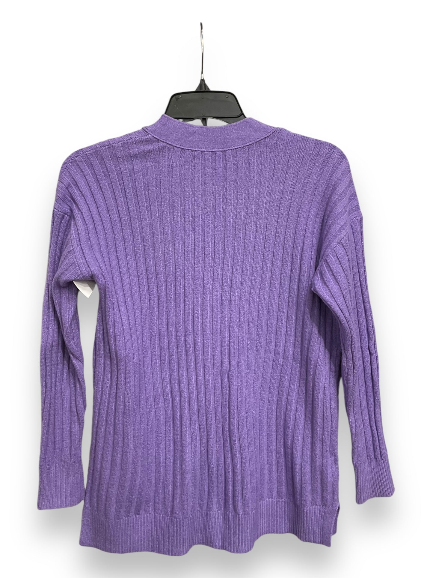 Cardigan By Loft In Purple, Size: Xs