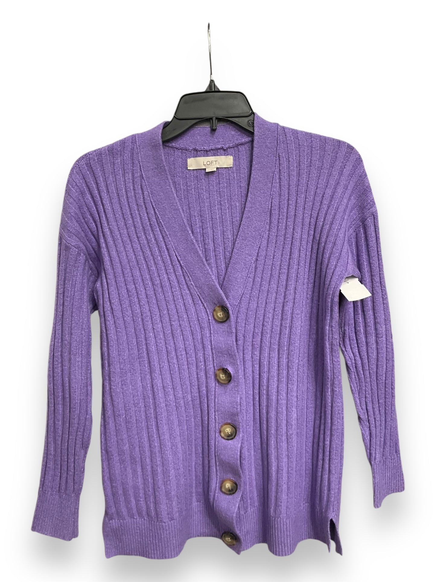 Cardigan By Loft In Purple, Size: Xs