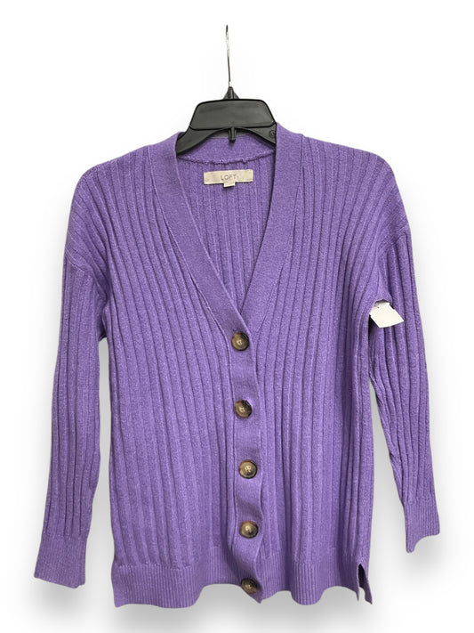 Cardigan By Loft In Purple, Size: Xs