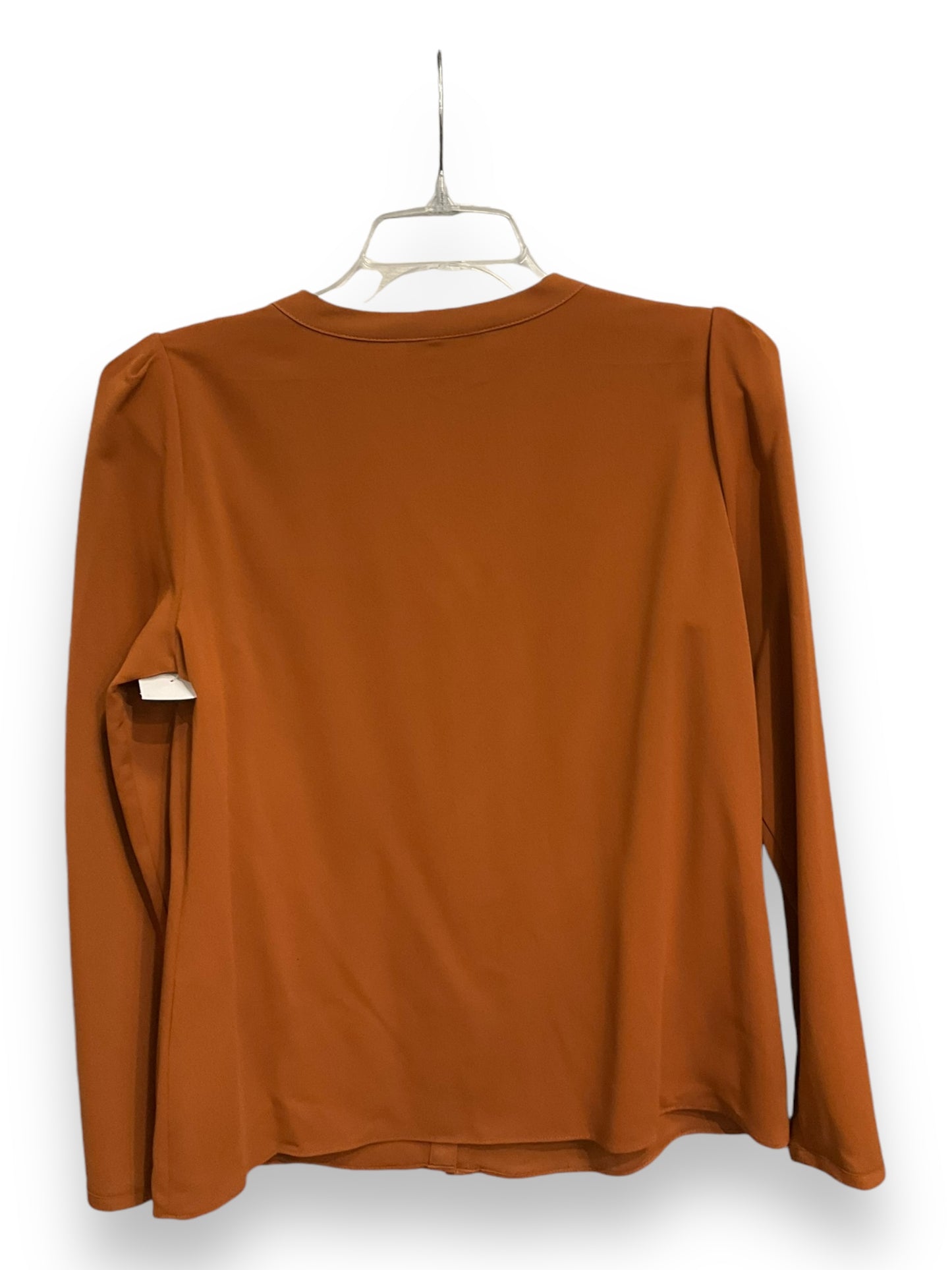 Blouse Long Sleeve By Alfani In Brown, Size: S