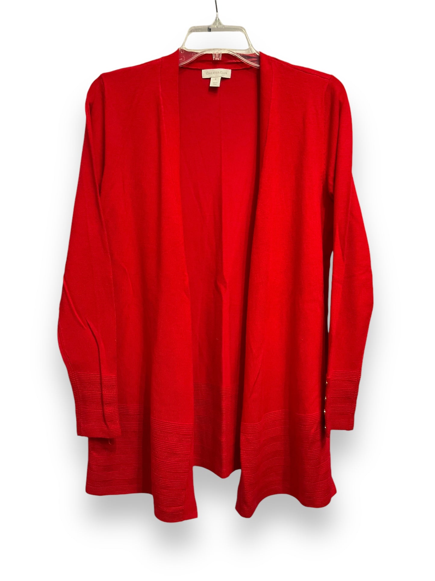 Cardigan By Charter Club In Red, Size: S