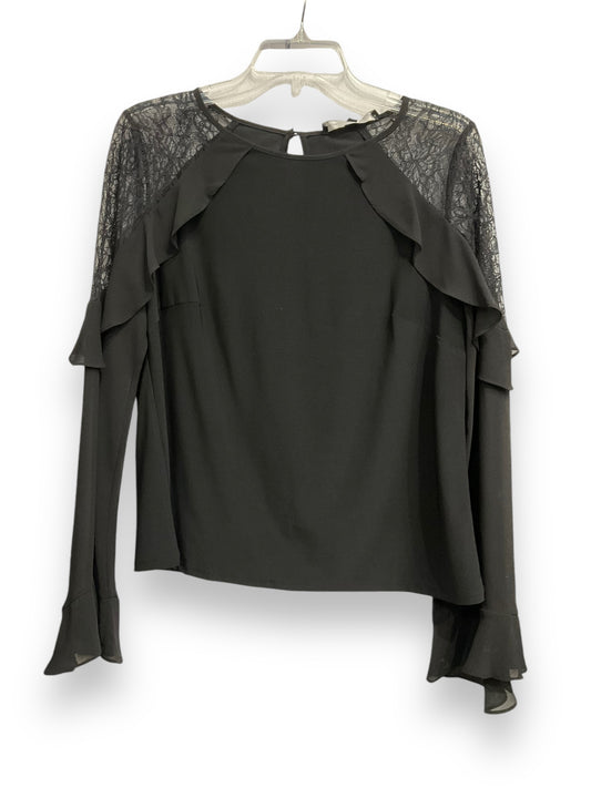 Top Long Sleeve Basic By White House Black Market In Black, Size: M