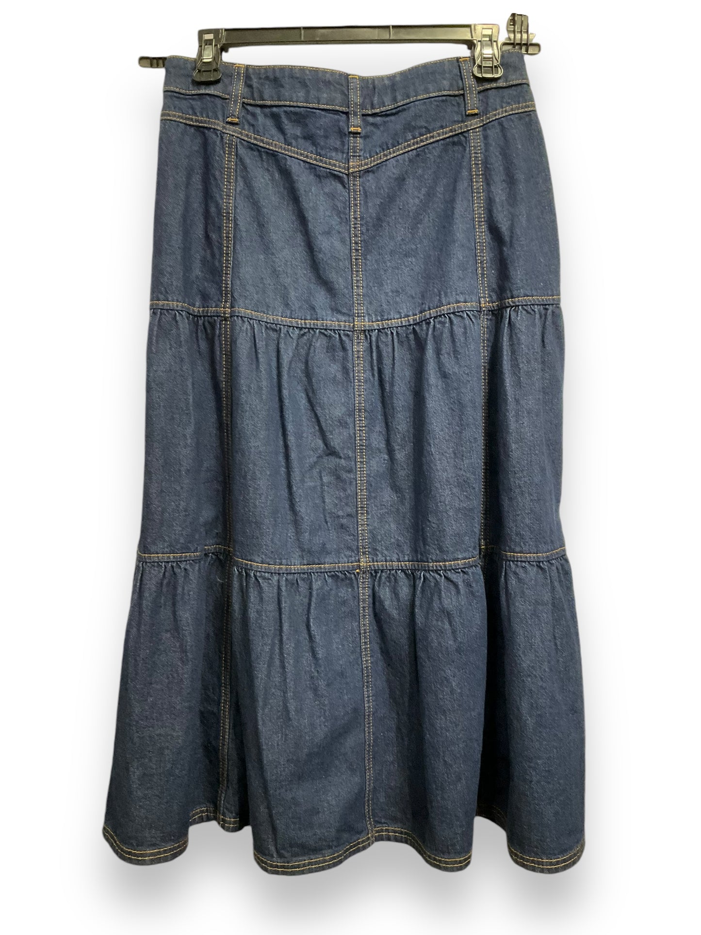 Skirt Maxi By Ann Taylor In Blue Denim, Size: S