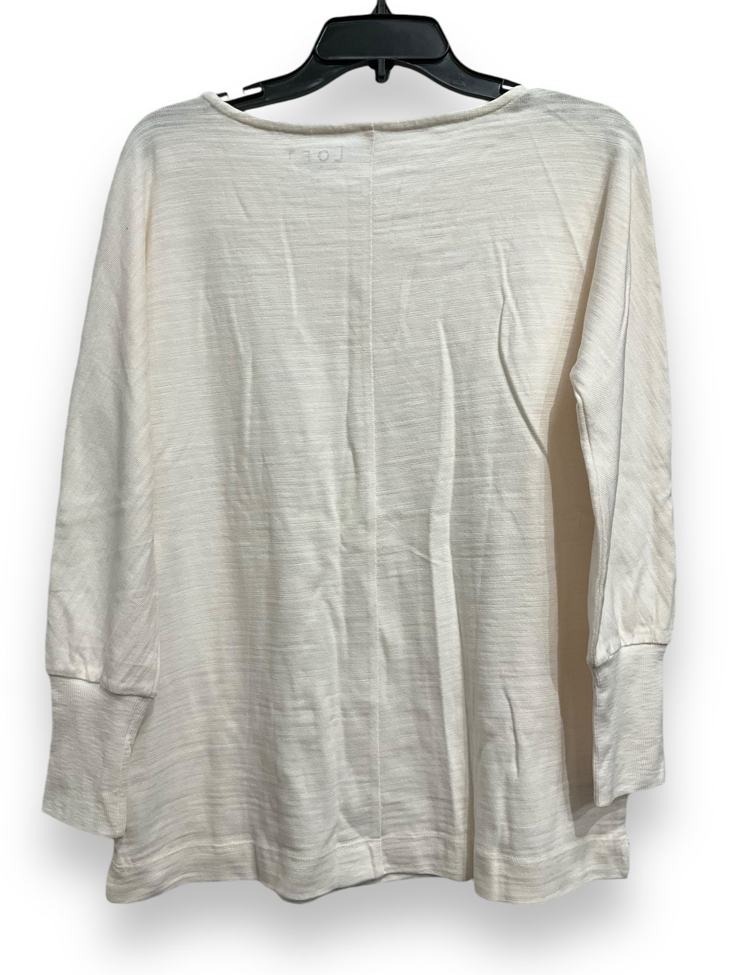 Top Long Sleeve Basic By Loft In Cream, Size: Xs