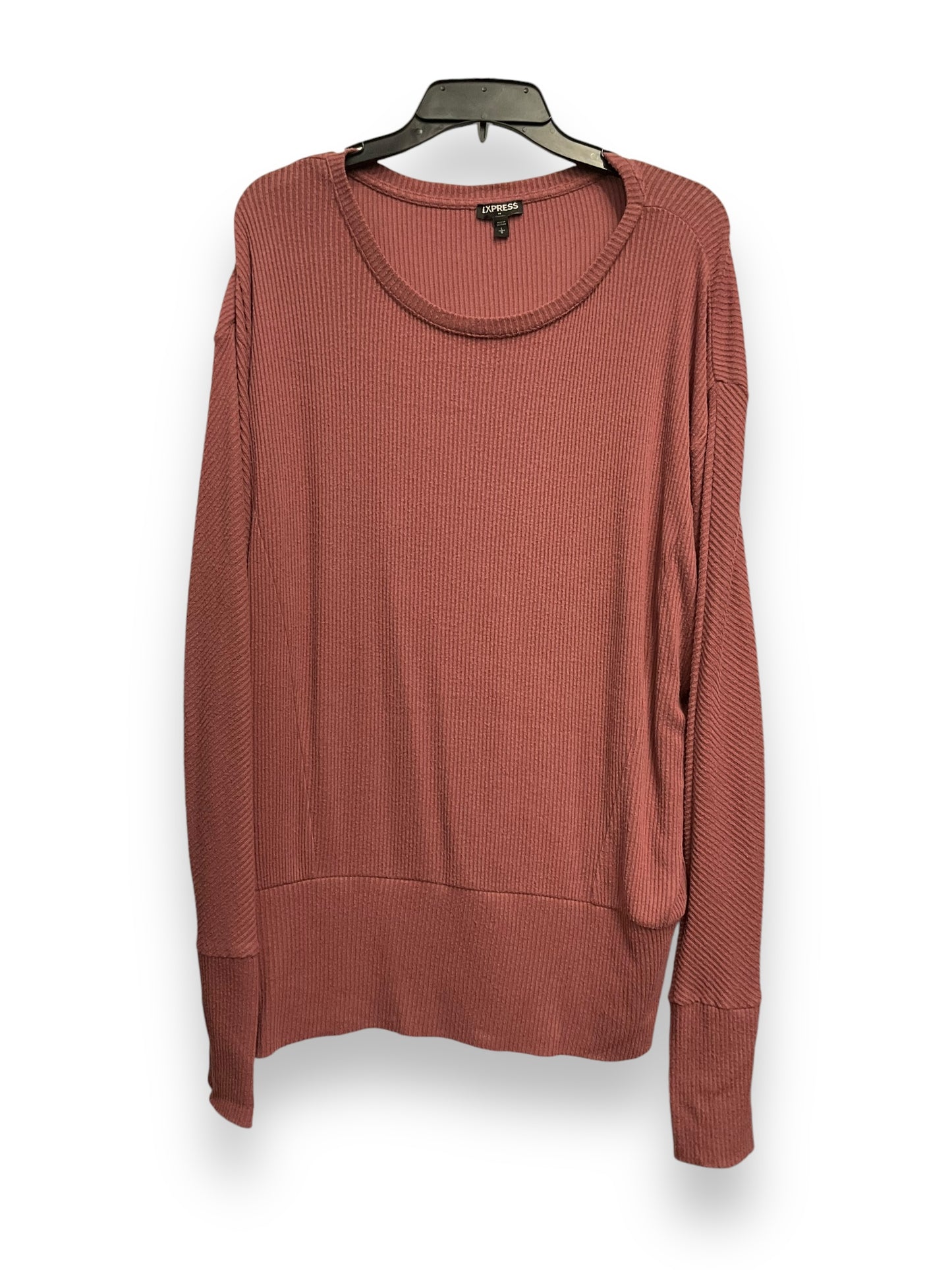 Top Long Sleeve Basic By Express In Pink, Size: L