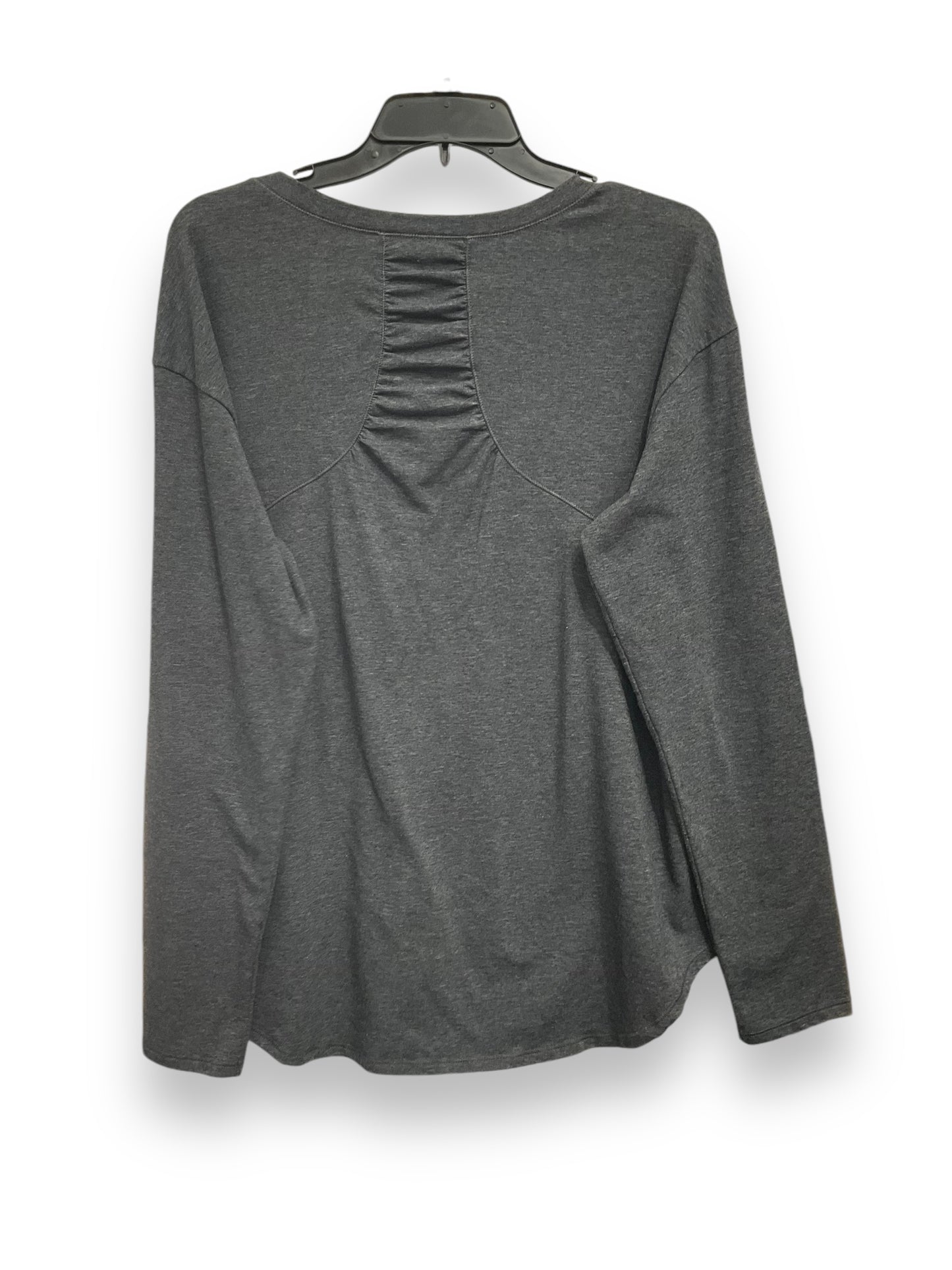 Top Long Sleeve Basic By Zella In Grey, Size: Xl