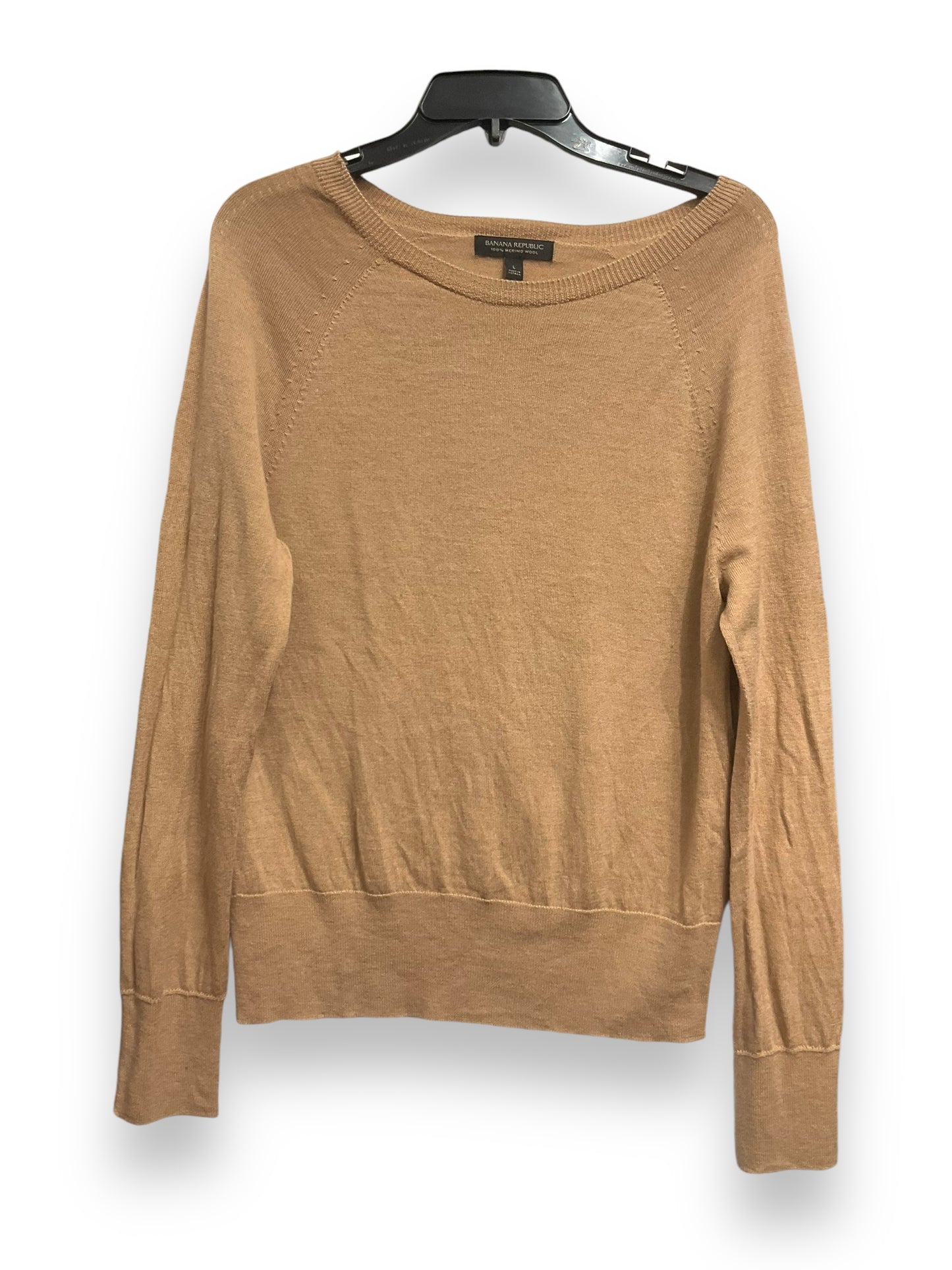 Top Long Sleeve Basic By Banana Republic In Brown, Size: L