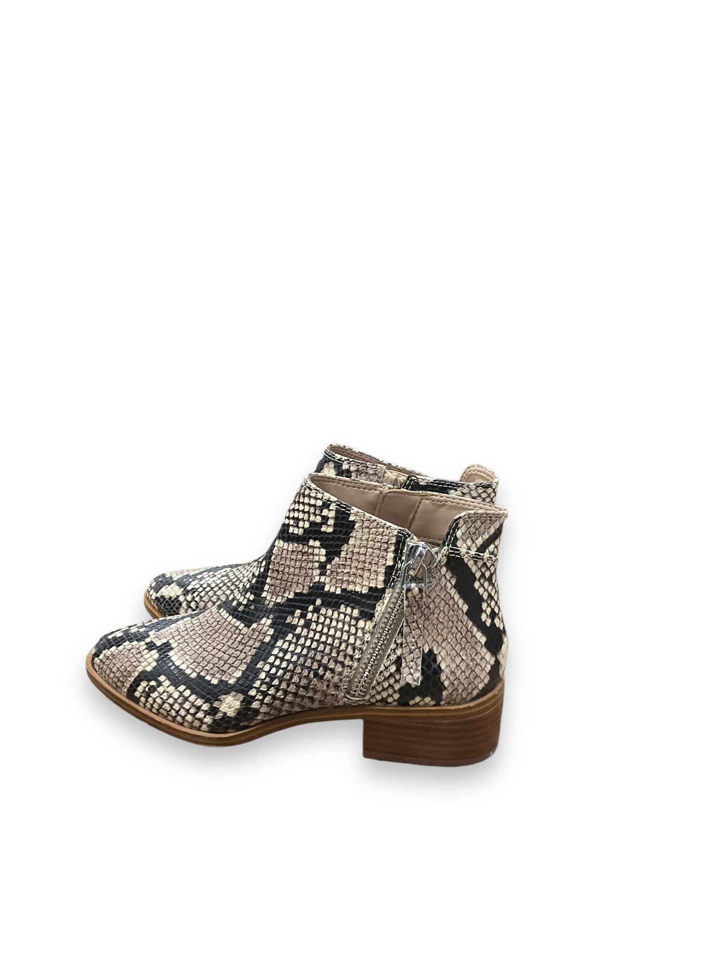 Boots Ankle Heels By Aldo In Snakeskin Print, Size: 7