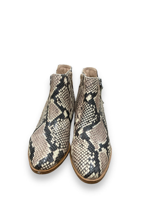 Boots Ankle Heels By Aldo In Snakeskin Print, Size: 7