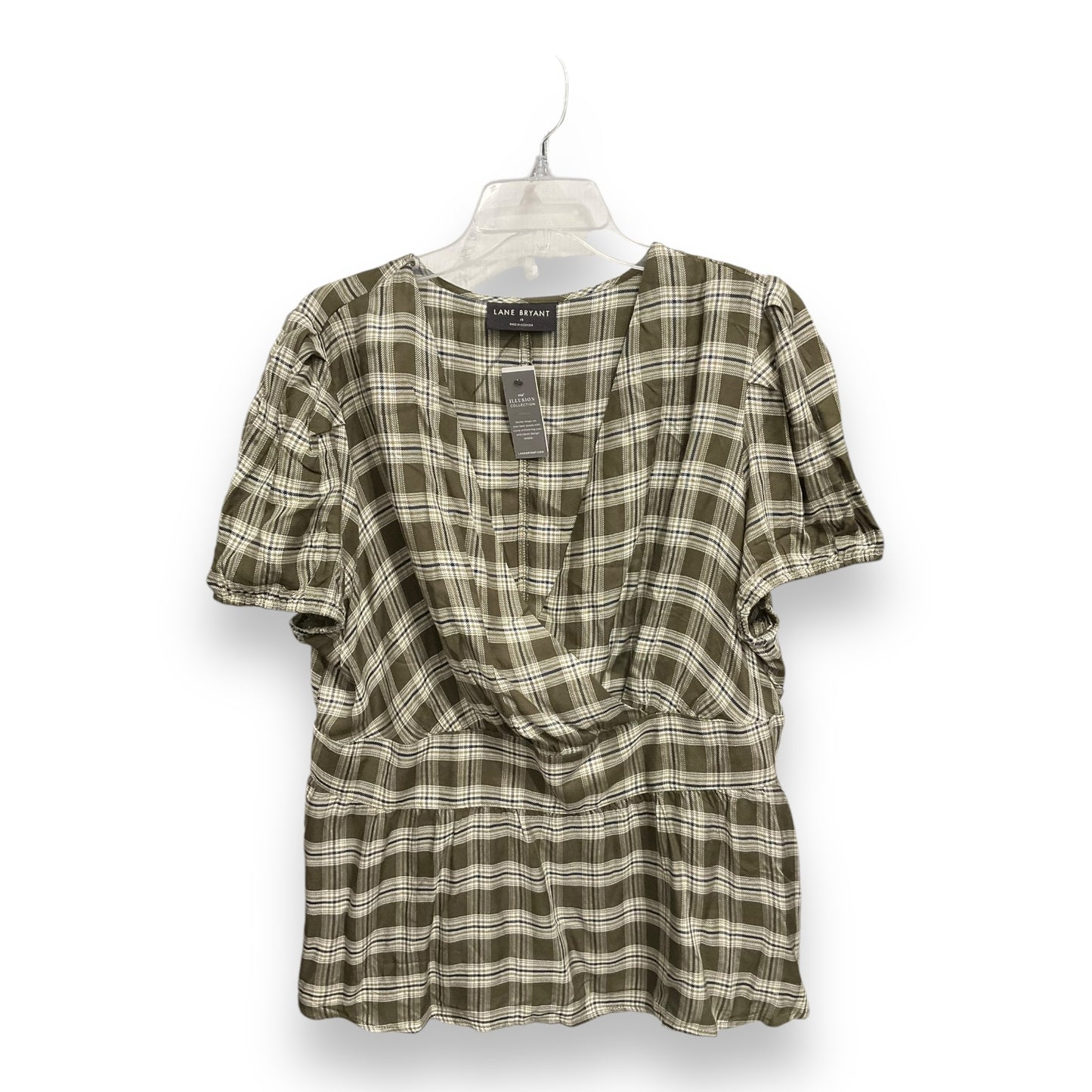 Top Short Sleeve By Lane Bryant In Green, Size: Xl